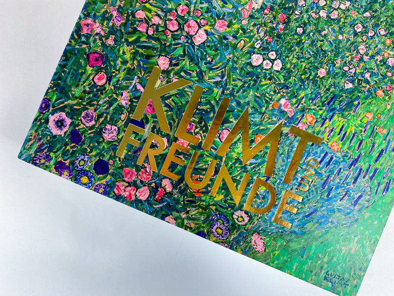 Gold foil book cover stamping Klimt und Freunde